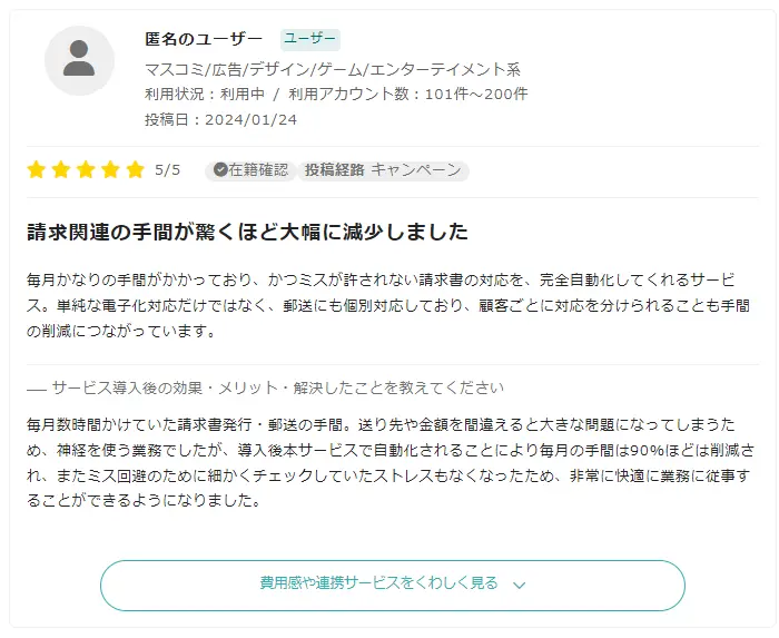 レビュー画面