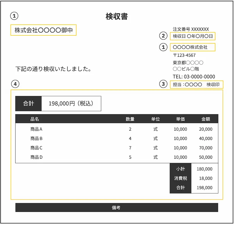 検収書